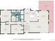 Floor plan showing kitchen, bedrooms, bathrooms, living room, dining area, and balcony dimensions at 1095 Lake Woodmoor Dr, Monument, CO 80132