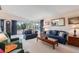 Bright living room with vaulted ceilings, comfortable sofas, large windows, and scenic views at 1095 Lake Woodmoor Dr, Monument, CO 80132