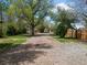 Wide backyard with gravel drive, space for RV and other toys at 449 King St, Denver, CO 80204