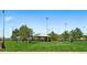 A covered picnic area and shelters in a large park with well maintained green space at 494 Black Feather Loop # 108, Castle Rock, CO 80104