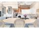 This lovely kitchen boasts an island with marble countertop, stainless steel appliances, and exposed brick at 1501 Wazee St # 4B, Denver, CO 80202