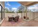 Cozy patio with brick pavers and comfortable seating area, ideal for outdoor relaxation at 9675 E Kansas Cir # 45, Denver, CO 80247