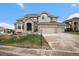Charming two-story home with a three-car garage, landscaped yard and neutral-tone exterior at 6911 Chestnut Ct, Parker, CO 80134