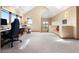 Bonus room with large windows, natural light, vaulted ceilings, and a built-in bench at 33095 Bergen Mountain Rd, Evergreen, CO 80439