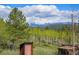 Scenic backyard view with aspen trees and mountain view in distance at 63 Sillasen Ln, Golden, CO 80403
