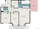 Upstairs floorplan with primary bedroom, bath, balcony, and additional bedrooms, showing dimensions at 16301 E Ida Ave, Centennial, CO 80015