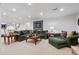 Finished basement featuring a large sectional sofa and media area at 6375 E Tufts Ave, Englewood, CO 80111