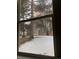 Scenic backyard view showcasing mature trees and snowy landscape through the window at 7933 Countryside Dr # 120, Niwot, CO 80503