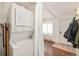 Laundry area with stacked washer and dryer unit at 100 Now Colorado Ct # D1, Breckenridge, CO 80424