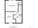 Detailed floor plan shows the primary bedroom, bedroom, walk-in closet, hall and bathroom layout and dimensions at 1543 S Ouray Cir # B, Aurora, CO 80017