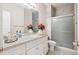 Full bathroom with shower, vanity and tile flooring at 1844 S Jay Way, Lakewood, CO 80232