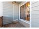 Private back patio with sliding glass door access to interior at 4084 S Carson St # A, Aurora, CO 80014