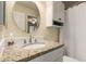 Well-maintained bathroom with granite countertop, modern fixtures, and ample storage space at 4084 S Carson St # A, Aurora, CO 80014