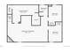 Basement layout featuring a finished area, laundry room, bedrooms, and a storage area at 8304 Eaton Way, Arvada, CO 80003