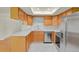 Kitchen featuring stainless steel appliances, light wood cabinets and recessed lighting at 8304 Eaton Way, Arvada, CO 80003