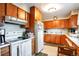 Functional kitchen with ample cabinet space, white appliances, and a clean design at 2015 Arapahoe St, Golden, CO 80401