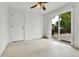 Dining area featuring tile flooring, bright lighting, and sliding door to backyard deck at 13134 Deneb Dr, Lone Tree, CO 80124