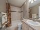 Clean bathroom with tub-shower, and vanity at 7750 S Buchanan Way, Aurora, CO 80016