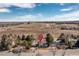 Aerial view of a community nestled near open spaces, with city views at 452 Deframe Ct, Golden, CO 80401