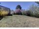 Large backyard with manicured lawn and mature trees, offering privacy and shade at 5759 E Geddes Cir, Centennial, CO 80112