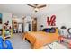 Spacious bedroom with large bed and city view at 750 S Clinton St # 6B, Denver, CO 80247