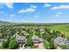 Beautiful neighborhood aerial showcasing well-maintained homes surrounded by green spaces and scenic views at 18967 W 54Th Ln, Golden, CO 80403