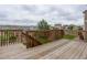 Wooden deck with beautiful views of the surrounding neighborhood at 5546 Echo Hollow St, Castle Rock, CO 80104
