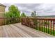 Wooden deck with beautiful views of the surrounding landscape at 5546 Echo Hollow St, Castle Rock, CO 80104