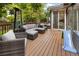 Relaxing back deck area with cozy seating, a heater, and a slide for  at 2249 Weatherstone Cir, Highlands Ranch, CO 80126