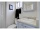 Clean, well-lit bathroom with a new-looking sink, vanity, and framed mirror at 11821 W Independence Ave, Lakewood, CO 80401