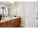 Bathroom with single sink vanity and granite countertop at 1460 S Emerson St, Denver, CO 80210