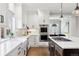 Modern kitchen with white cabinets, a large island, and double ovens at 1460 S Emerson St, Denver, CO 80210