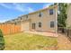 Spacious backyard with a patio, lush lawn, and wooden fence at 7977 S Kittredge St, Englewood, CO 80112