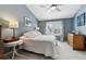 Cozy bedroom with vaulted ceiling, a window view and neutral carpet at 4644 W 112Th Ct, Westminster, CO 80031