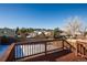 Back deck with view of backyard and surrounding neighborhood at 2030 Santana Dr, Castle Rock, CO 80104