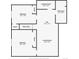 Main floor plan showcasing bedrooms, bathroom, Gathering room, and laundry at 2030 Santana Dr, Castle Rock, CO 80104