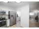 Modern kitchen features stainless steel appliances and granite countertops at 2030 Santana Dr, Castle Rock, CO 80104