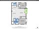 Layout of the second floor featuring living, dining, kitchen, and bedroom spaces at 1358 Carlyle Park Cir, Highlands Ranch, CO 80129