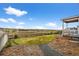 Well-maintained backyard featuring a covered patio and green lawn at 17311 Rose Mallow St, Parker, CO 80134