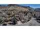 Aerial view showcasing the home's location within a neighborhood near a scenic mountain at 1003 N Jackson St, Golden, CO 80403