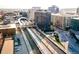 Aerial view of Denver, CO, showing train station and buildings at 1801 Wynkoop St # 205, Denver, CO 80202