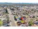 Residential aerial view showcasing a well-maintained neighborhood with easy access to nearby shopping centers at 2488 S Zurich Ct, Denver, CO 80219