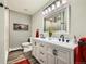Contemporary bathroom features double sink vanity and modern fixtures at 21 Douglas N Dr, Broomfield, CO 80020
