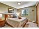 Comfortable bedroom with a queen-sized bed, nightstand, and neutral color scheme at 8065 W Fremont Dr, Littleton, CO 80128
