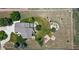 An overhead shot of the property reveals its spacious layout, including a playground and outdoor dining area at 14652 Kalamath Ct, Westminster, CO 80023