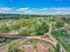 A scenic aerial view shows the river and walking paths near the property, showcasing outdoor recreation at 4704 W Hinsdale Ct, Littleton, CO 80128
