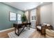 Stylish home office featuring modern desk, comfortable chair, and natural light, ideal for productivity at 4334 Ridgewalk Pt, Castle Rock, CO 80108