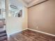 Cozy dining area with hardwood floors conveniently located near kitchen and staircase at 11250 Florence St # 20B, Commerce City, CO 80640