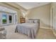 Neutral bedroom features plush carpet, a comfy bed, and natural light at 5 Catamount Ln, Littleton, CO 80127