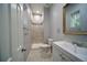 Updated bathroom with a shower and modern vanity at 436 Cherokee St, Denver, CO 80204